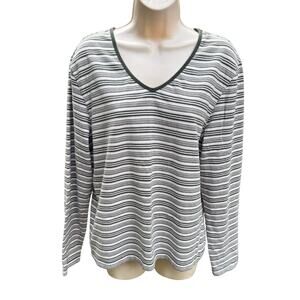 Sonoma | XL Long Sleeve Striped Relaxed Top Fall Casual
